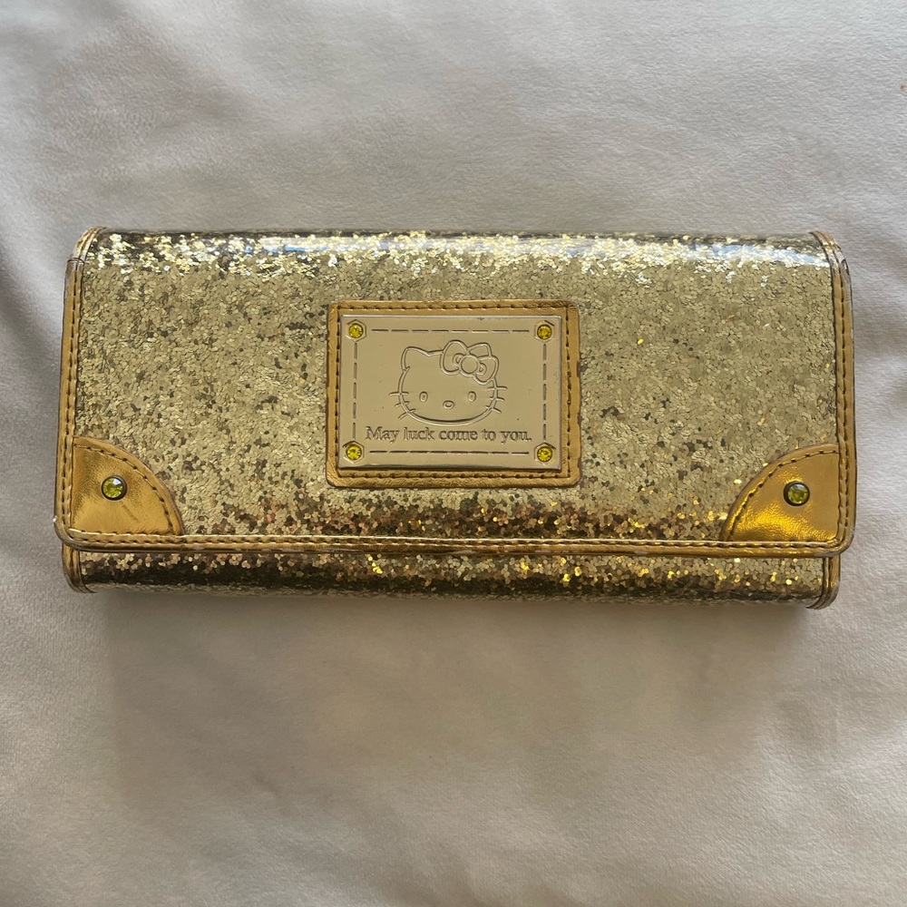 Gold Hello Kitty “May Luck Come to You” Wallet